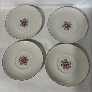 Royal Jackson - Parisienne Normandy Rose - 6" Saucer Plate - Set of 4 plates